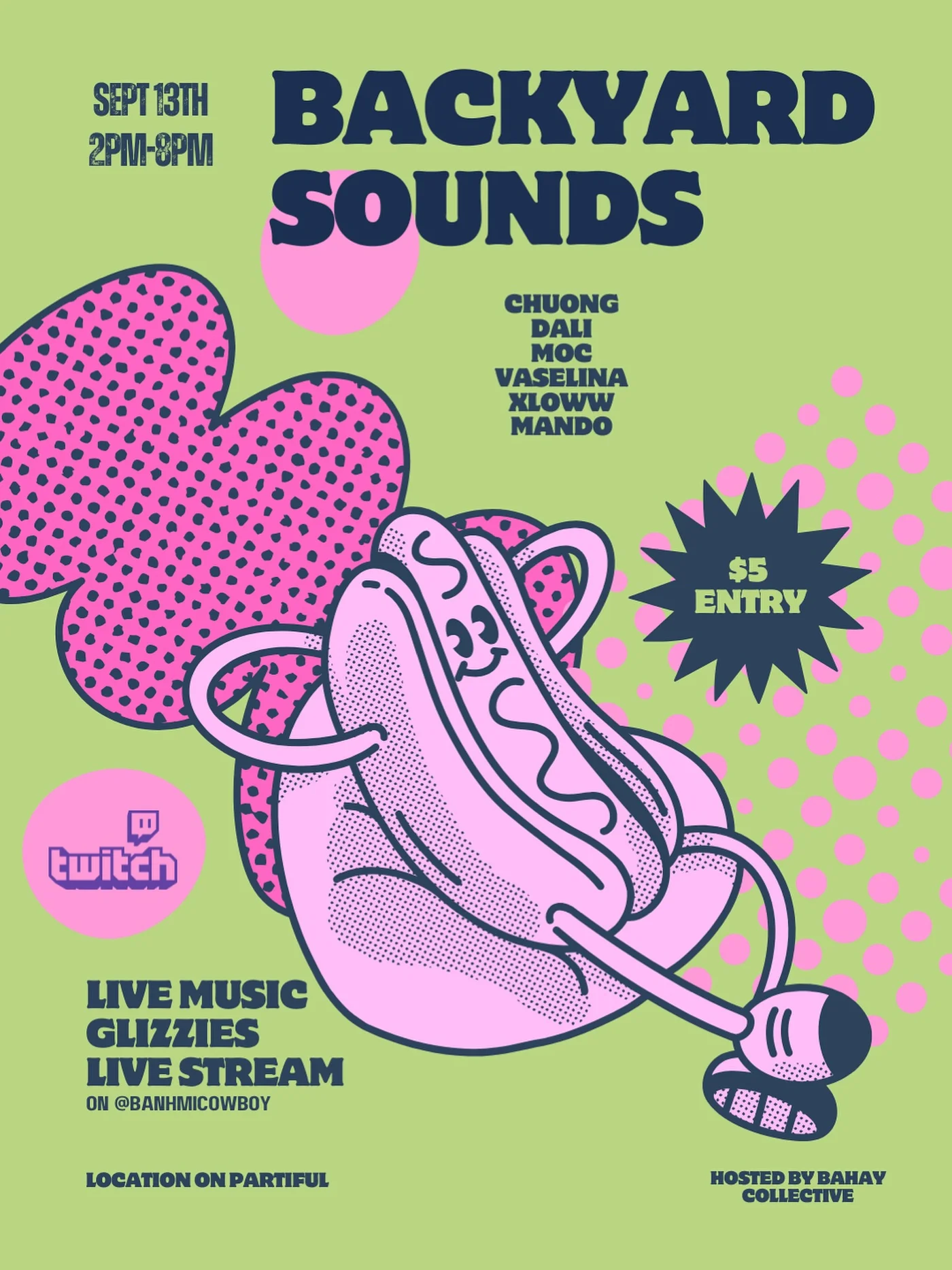 Backyard Sounds, Bahay Collective, CONCERT PASSÉ. Past-event poster.